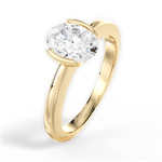 Bridget Oval Cut Lab Grown Diamond 18Kt Yellow Gold Engagement Ring - View 2