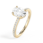 Janice Oval Cut Lab Grown Diamond 18Kt Yellow Gold Engagement Ring - View 4
