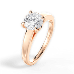 Cheryl Round Cut Lab Grown Diamond 18Kt Rose Gold Engagement Ring - View 3