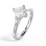 Bernadette Princess Cut Lab Grown Diamond 14Kt White Gold Engagement Ring - View 4