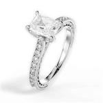 Gilda Radiant Cut Lab Grown Diamond 18Kt White Gold Engagement Ring - View 2