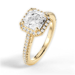 Jenny Asscher Cut Lab Grown Diamond 18Kt Yellow Gold Engagement Ring - View 4