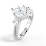 Dorothy Marquise Cut Lab Grown Diamond 14Kt White Gold Engagement Ring - View 4