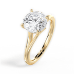 Anita Round Cut Lab Grown Diamond 18Kt Yellow Gold Engagement Ring - View 2