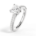 Frances Heart Cut Lab Grown Diamond 18Kt White Gold Engagement Ring - View 4