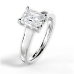 Carol Radiant Cut Lab Grown Diamond Platinum Engagement Ring - View 3