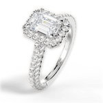 Kim Emerald Cut Lab Grown Diamond 14Kt White Gold Engagement Ring - View 4