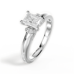 Florence Radiant Cut Lab Grown Diamond 14Kt White Gold Engagement Ring - View 4