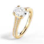 Delia Oval Cut Lab Grown Diamond 18Kt Yellow Gold Engagement Ring - View 4