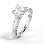 Carrie Asscher Cut Lab Grown Diamond 14Kt White Gold Engagement Ring - View 3