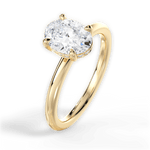 Brenda Oval Cut Lab Grown Diamond 18Kt Yellow Gold Engagement Ring - View 4