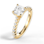 Dana Asscher Cut Lab Grown Diamond 18Kt Yellow Gold Engagement Ring - View 3
