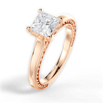 Carrie Princess Cut Lab Grown Diamond 18Kt Rose Gold Engagement Ring - View 4