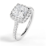 Ingrid Princess Cut Lab Grown Diamond Platinum Engagement Ring - View 4
