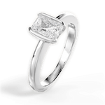 Bridget Radiant Cut Lab Grown Diamond Platinum Engagement Ring - View 2