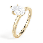 Angela Pear Cut Lab Grown Diamond 18Kt Yellow Gold Engagement Ring - View 3