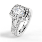 Mackenzie Oval Cut Lab Grown Diamond 14Kt White Gold Engagement Ring - View 2