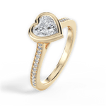 Deanna Heart Cut Lab Grown Diamond 18Kt Yellow Gold Engagement Ring - View 4