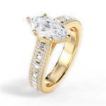 Lynn Marquise Cut Lab Grown Diamond 18Kt Yellow Gold Engagement Ring - View 2