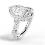 Irene Marquise Cut Lab Grown Diamond Platinum Engagement Ring - View 3