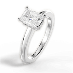 Brianna Radiant Cut Lab Grown Diamond 14Kt White Gold Engagement Ring - View 2