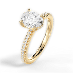 Helen Oval Cut Lab Grown Diamond 18Kt Yellow Gold Engagement Ring - View 4
