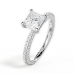 Kristen Princess Cut Lab Grown Diamond 18Kt White Gold Engagement Ring - View 4