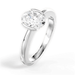 Bridget Oval Cut Lab Grown Diamond 14Kt White Gold Engagement Ring - View 3
