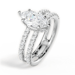 Christie Marquise Cut Lab Grown Diamond 14Kt White Gold Engagement Ring - View 3