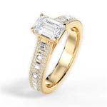 Lynn Emerald Cut Lab Grown Diamond 18Kt Yellow Gold Engagement Ring - View 4