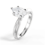 Aria Pear Cut Lab Grown Diamond 18Kt White Gold Engagement Ring - View 4