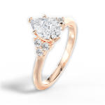 Celeste Pear Cut Lab Grown Diamond 18Kt Rose Gold Engagement Ring - View 3