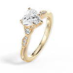Cassie Heart Cut Lab Grown Diamond 18Kt Yellow Gold Engagement Ring - View 3