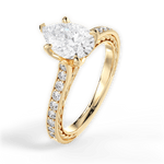 Gilda Pear Cut Lab Grown Diamond 18Kt Yellow Gold Engagement Ring - View 2