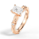 Claire Radiant Cut Lab Grown Diamond 18Kt Rose Gold Engagement Ring - View 3