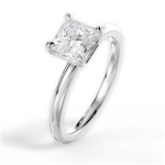 Brenda Princess Cut Lab Grown Diamond 18Kt White Gold Engagement Ring - View 3