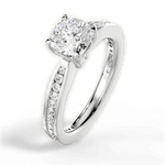 Katelyn Cushion Cut Lab Grown Diamond 14Kt White Gold Engagement Ring - View 2