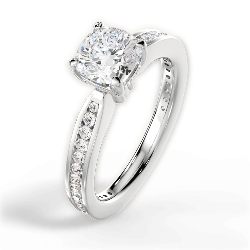 Katelyn Cushion Cut Lab Grown Diamond 14Kt White Gold Engagement Ring - View 2