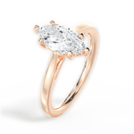 Angie Marquise Cut Lab Grown Diamond 18Kt Rose Gold Engagement Ring - View 3