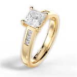 Brittany Princess Cut Lab Grown Diamond 18Kt Yellow Gold Engagement Ring - View 3