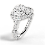 Irene Heart Cut Lab Grown Diamond Platinum Engagement Ring - View 3