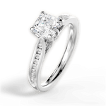 Elena Asscher Cut Lab Grown Diamond 18Kt White Gold Engagement Ring - View 3