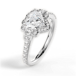 Joyce Heart Cut Lab Grown Diamond 18Kt White Gold Engagement Ring - View 3