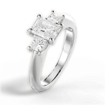 Dorothy Radiant Cut Lab Grown Diamond Platinum Engagement Ring - View 4