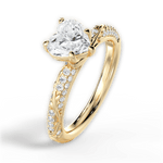 Gloria Heart Cut Lab Grown Diamond 18Kt Yellow Gold Engagement Ring - View 4