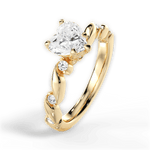 Emma Heart Cut Lab Grown Diamond 18Kt Yellow Gold Engagement Ring - View 3