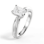 Beverly Radiant Cut Lab Grown Diamond 18Kt White Gold Engagement Ring - View 4