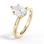 Brenda Pear Cut Lab Grown Diamond 18Kt Yellow Gold Engagement Ring - View 4