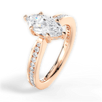 Katelyn Marquise Cut Lab Grown Diamond 18Kt Rose Gold Engagement Ring - View 2