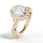 Irene Oval Cut Lab Grown Diamond 18Kt Yellow Gold Engagement Ring - View 4